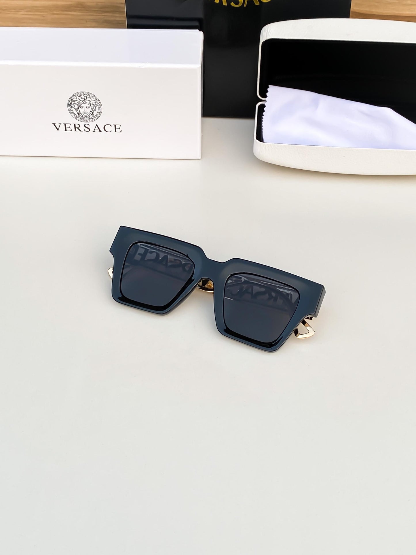 Premium Ver-sace Black Square Sunglass