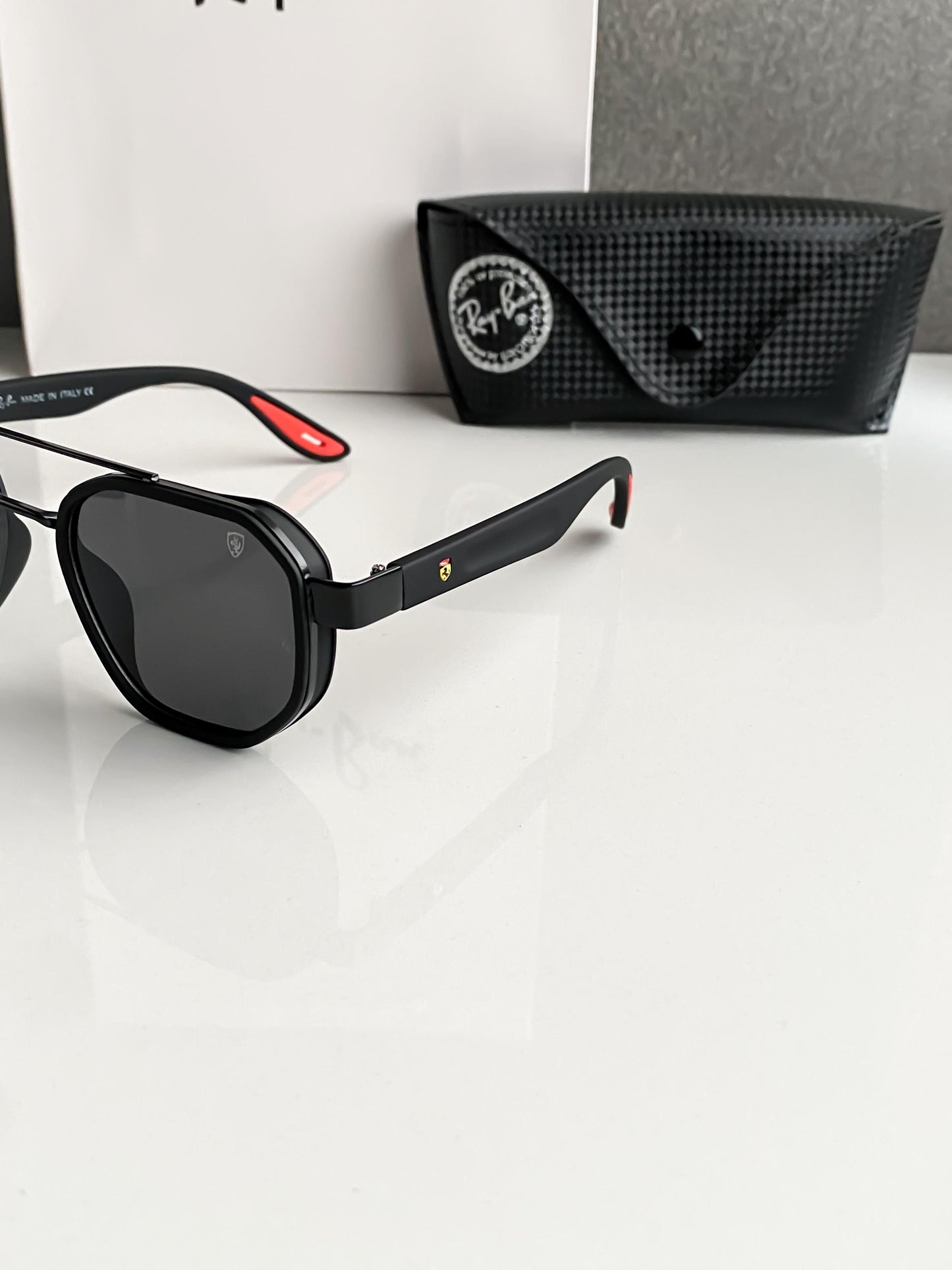 Branded Ray Ban Square Black Sunglasses