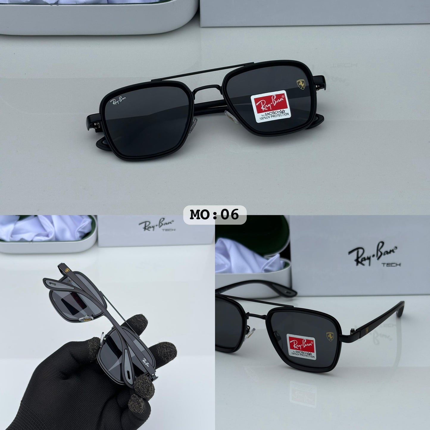 Letest Ray Ban Black Shade Square Sunglasses