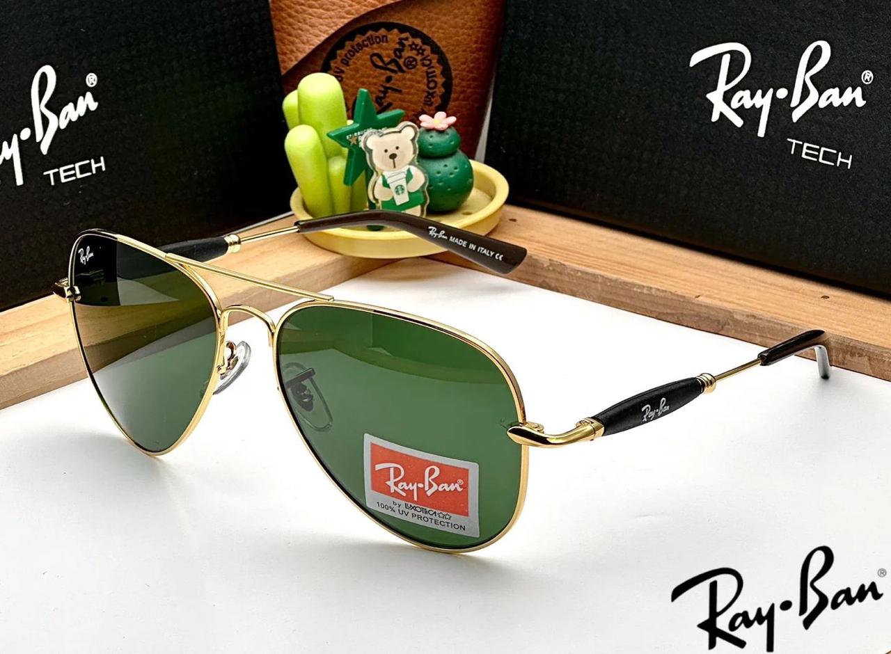 Signature Ray Ban Green Round Lens Sunglass