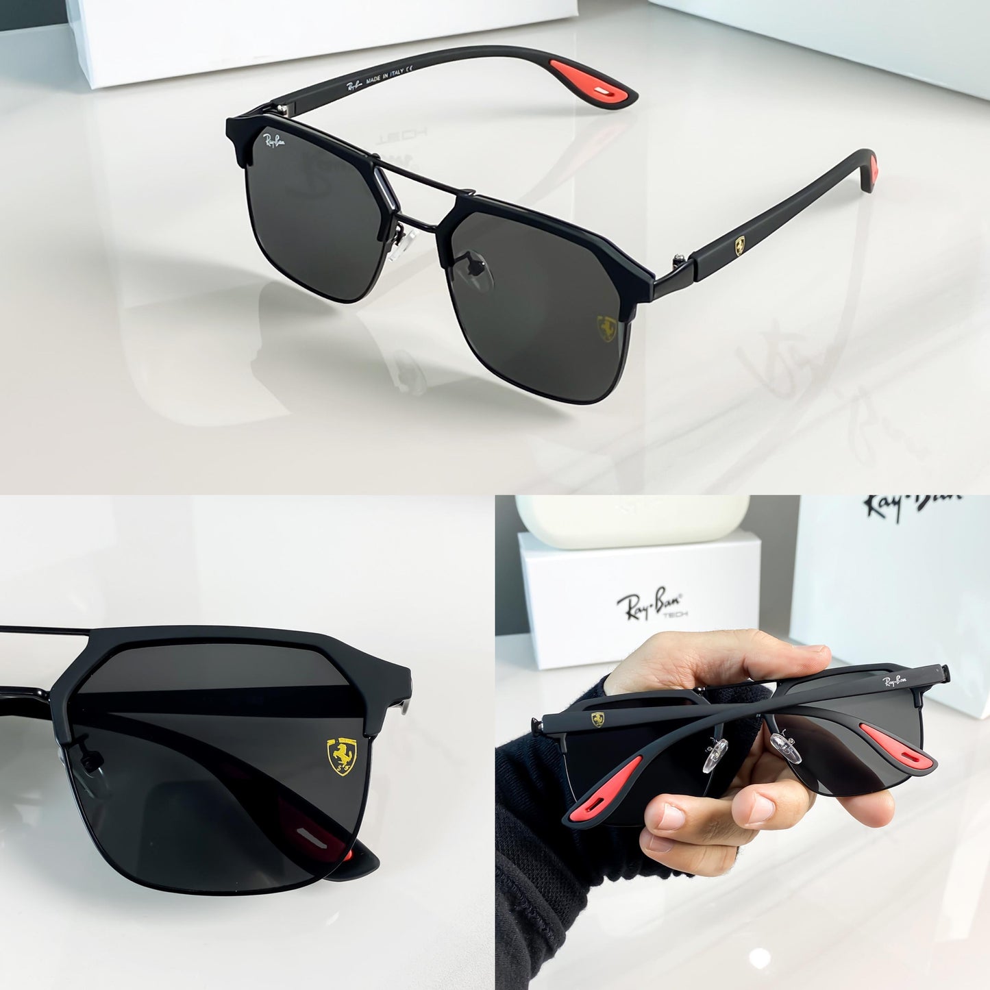Formal Ray Ban Black Square Sunglasses