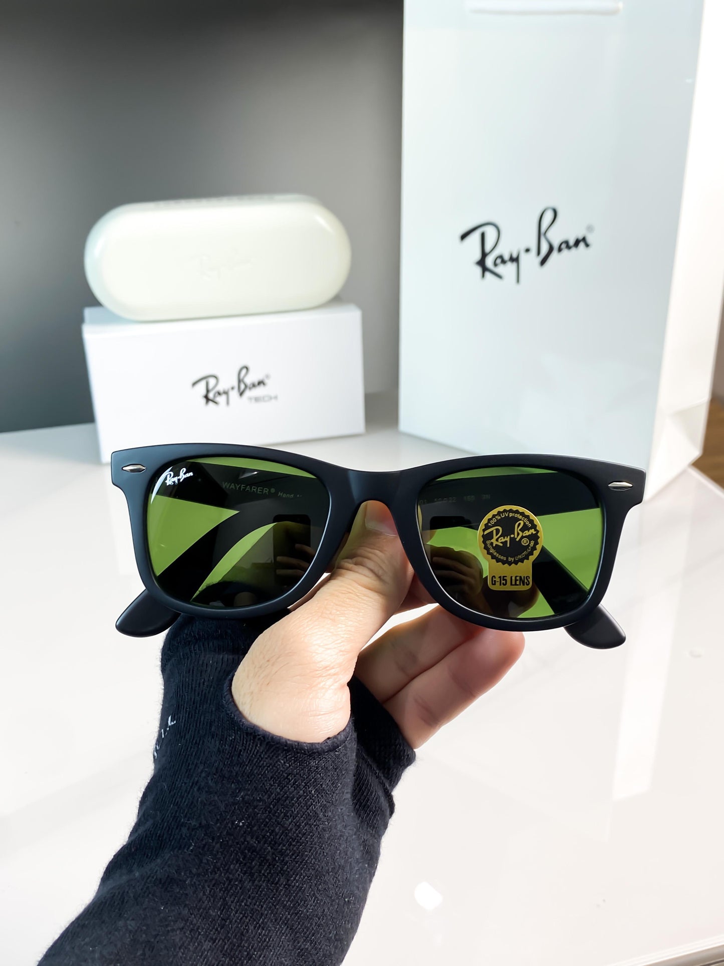 Wayfarer Ray Ban Green Sunglasses