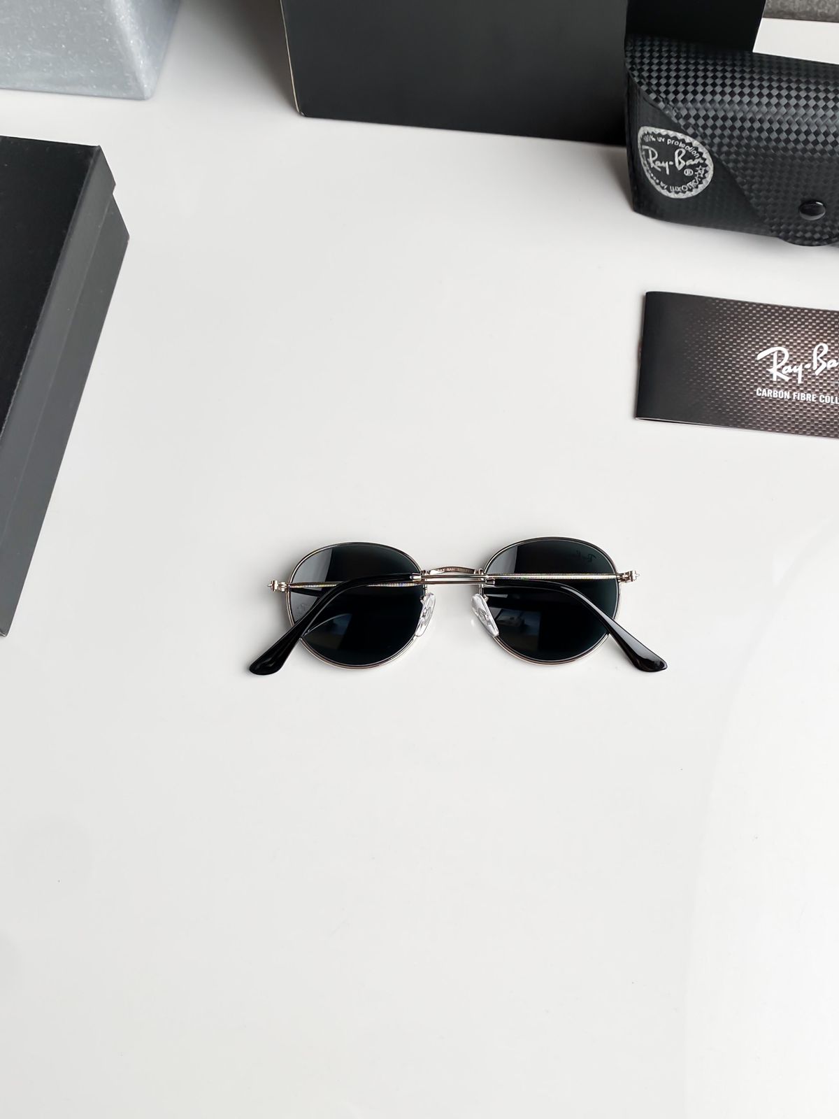Fashion Ray Ban Black Round Sunglasses