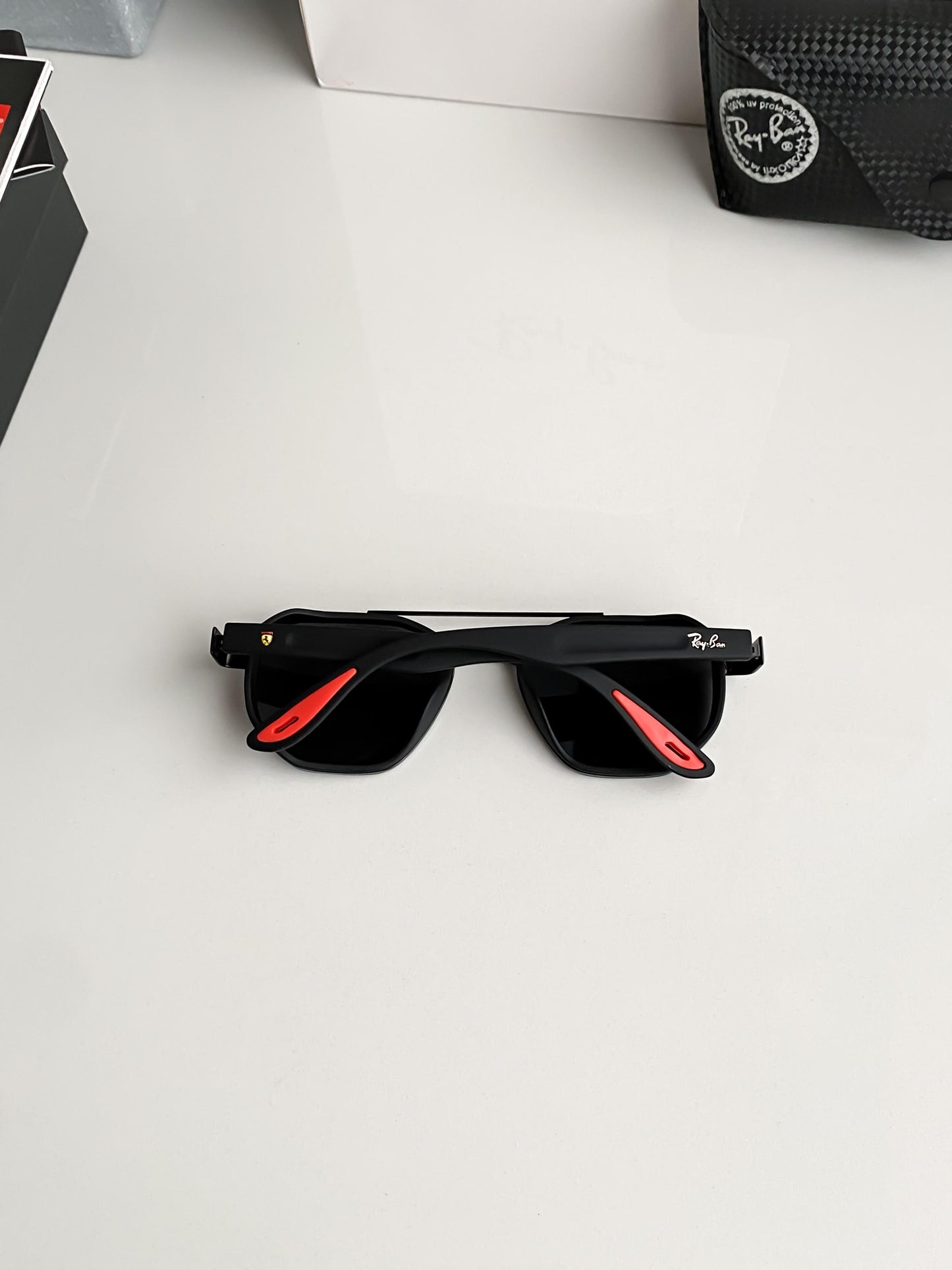 Branded Ray Ban Square Black Sunglasses