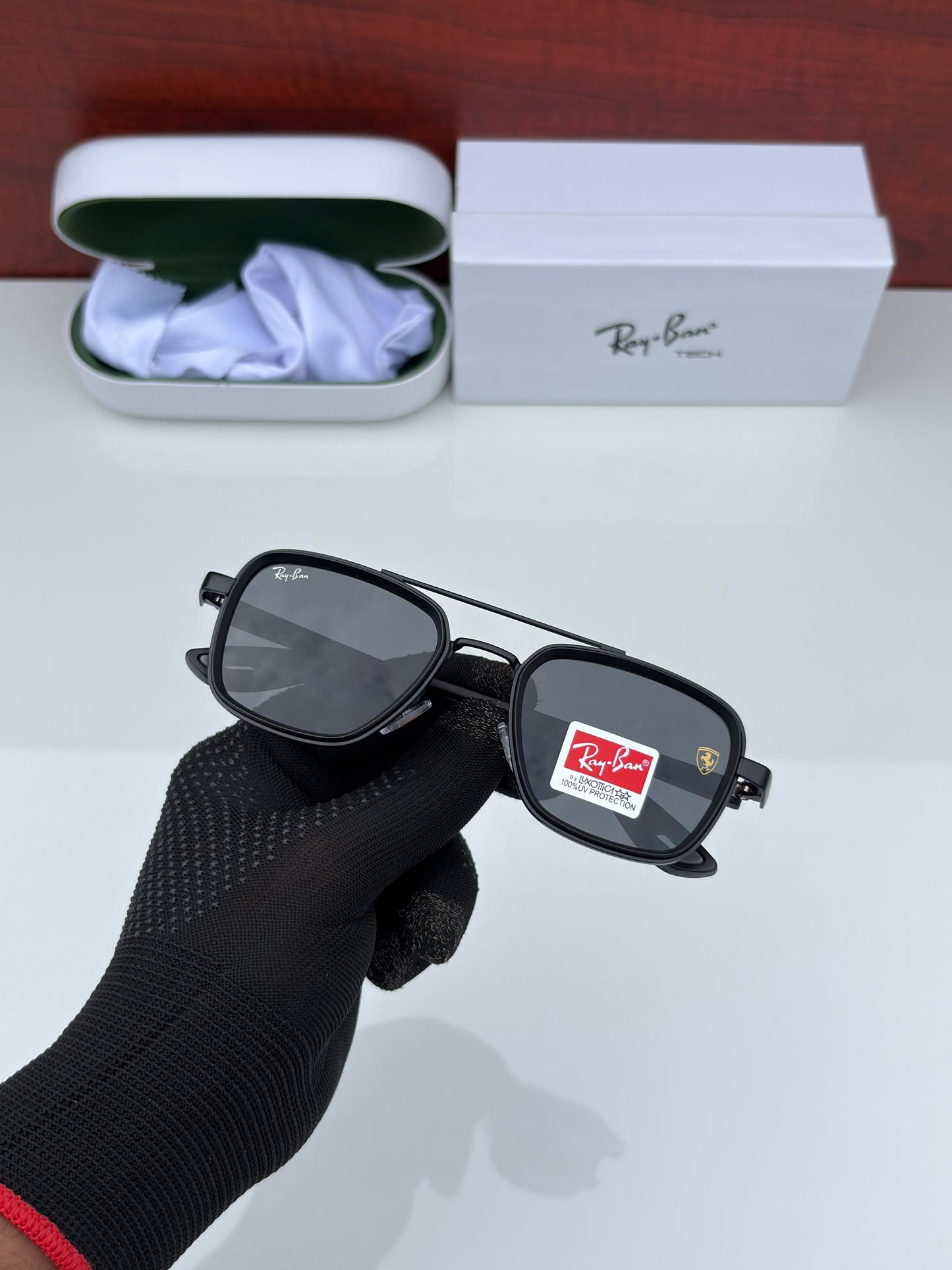 Letest Ray Ban Black Shade Square Sunglasses