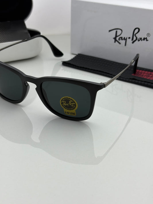 New Ray Ban Black Square Frame Sunglasses