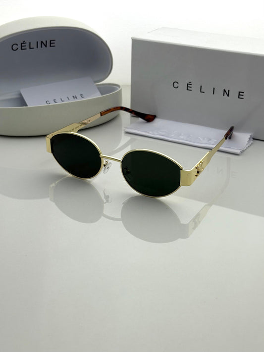 Celine Celebrities Black And Gold Sunglass
