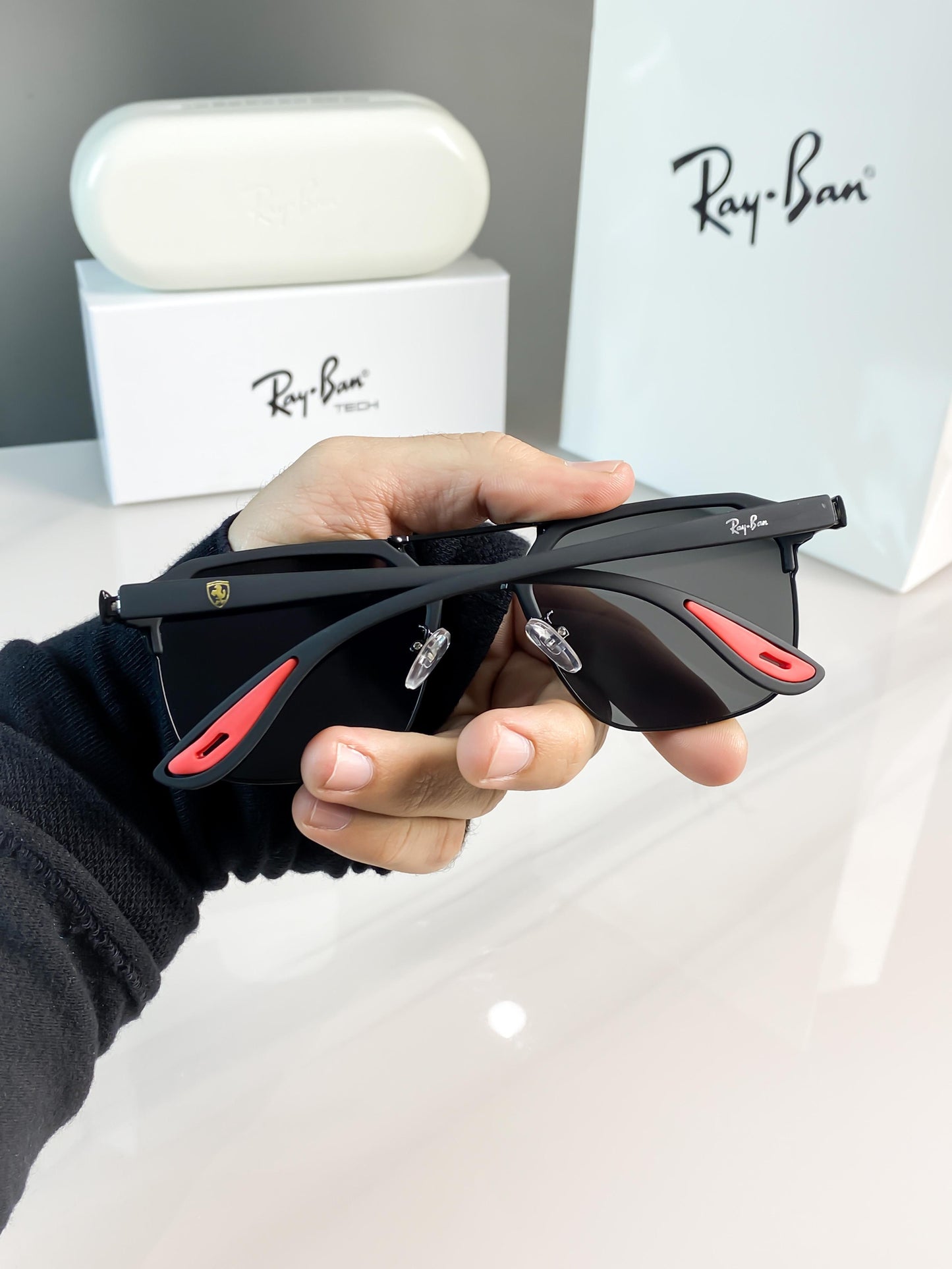 Formal Ray Ban Black Square Sunglasses