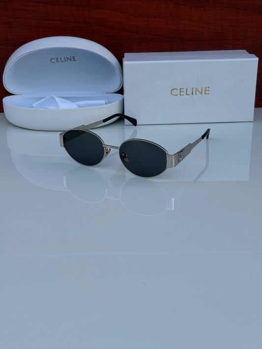 Celine Celebrities Black And SIlver Sunglass