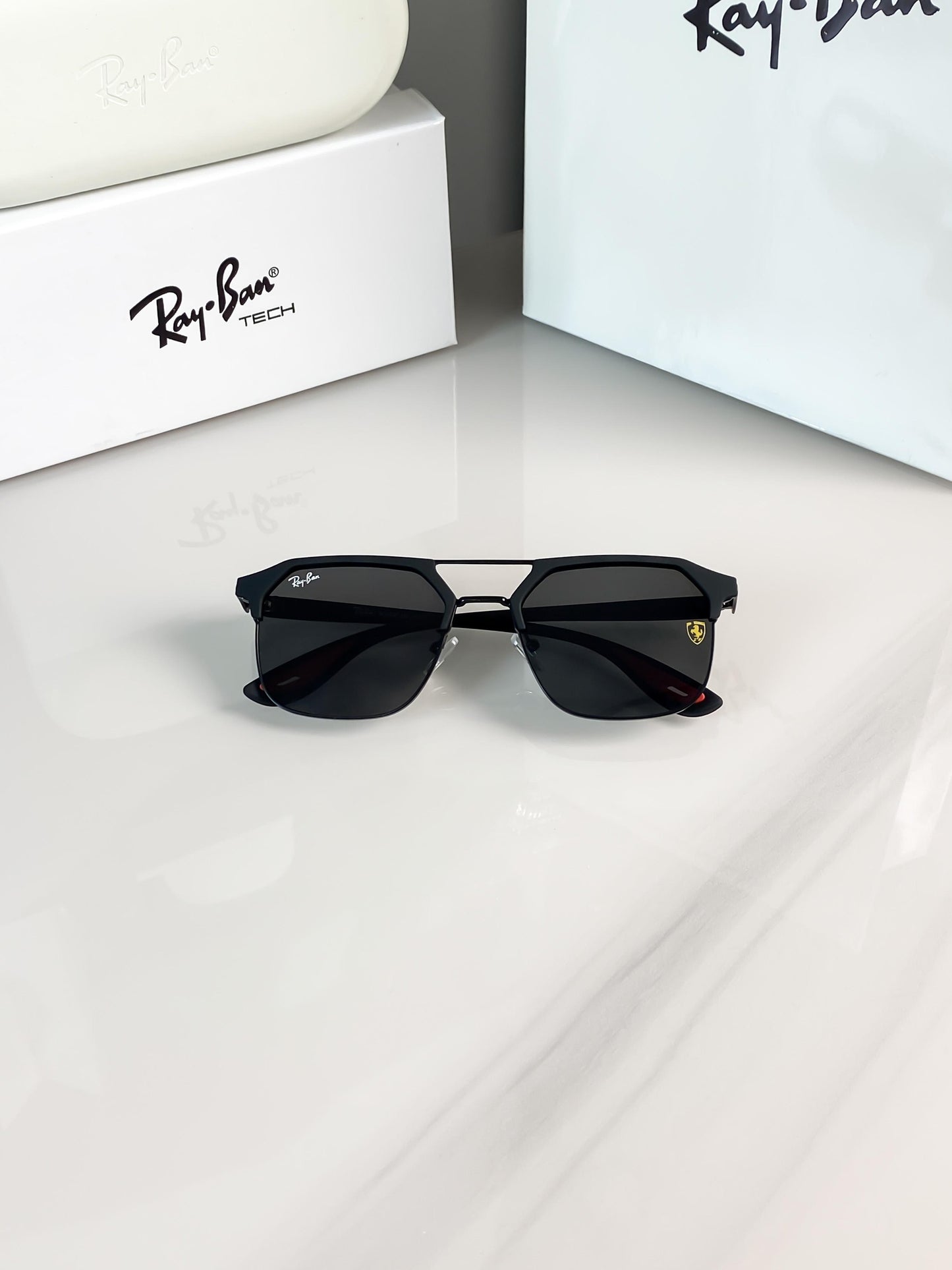 Formal Ray Ban Black Square Sunglasses