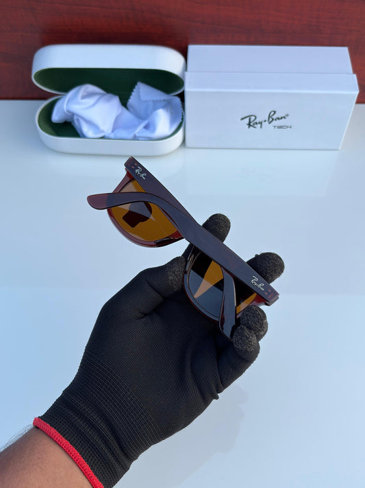 Vacation Ray B-an Full Brown Square Shape Sunglasses