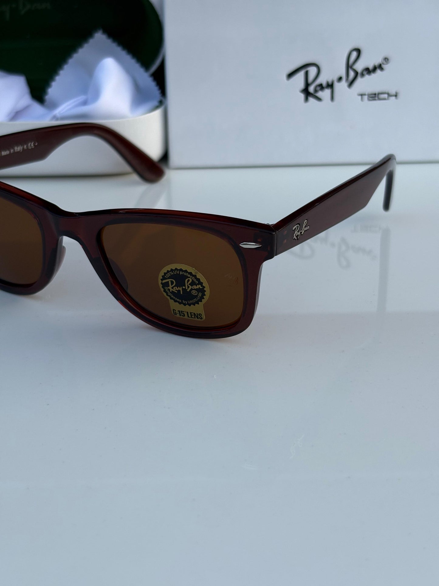 Vacation Ray B-an Full Brown Square Shape Sunglasses