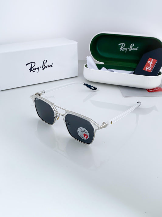 Branded Ray Ban White Frame Sunglasses