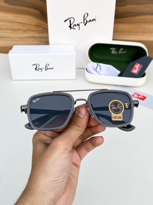 Premium Ray Ban Grey Frame Sunglasses