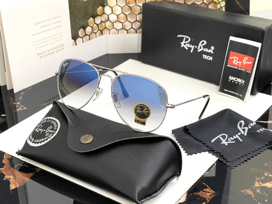 Ray Ban Blue Shade Silver Frame Sunglasses