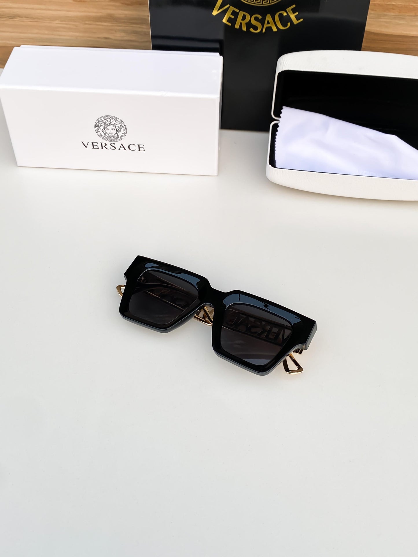 Premium Ver-sace Black Square Sunglass