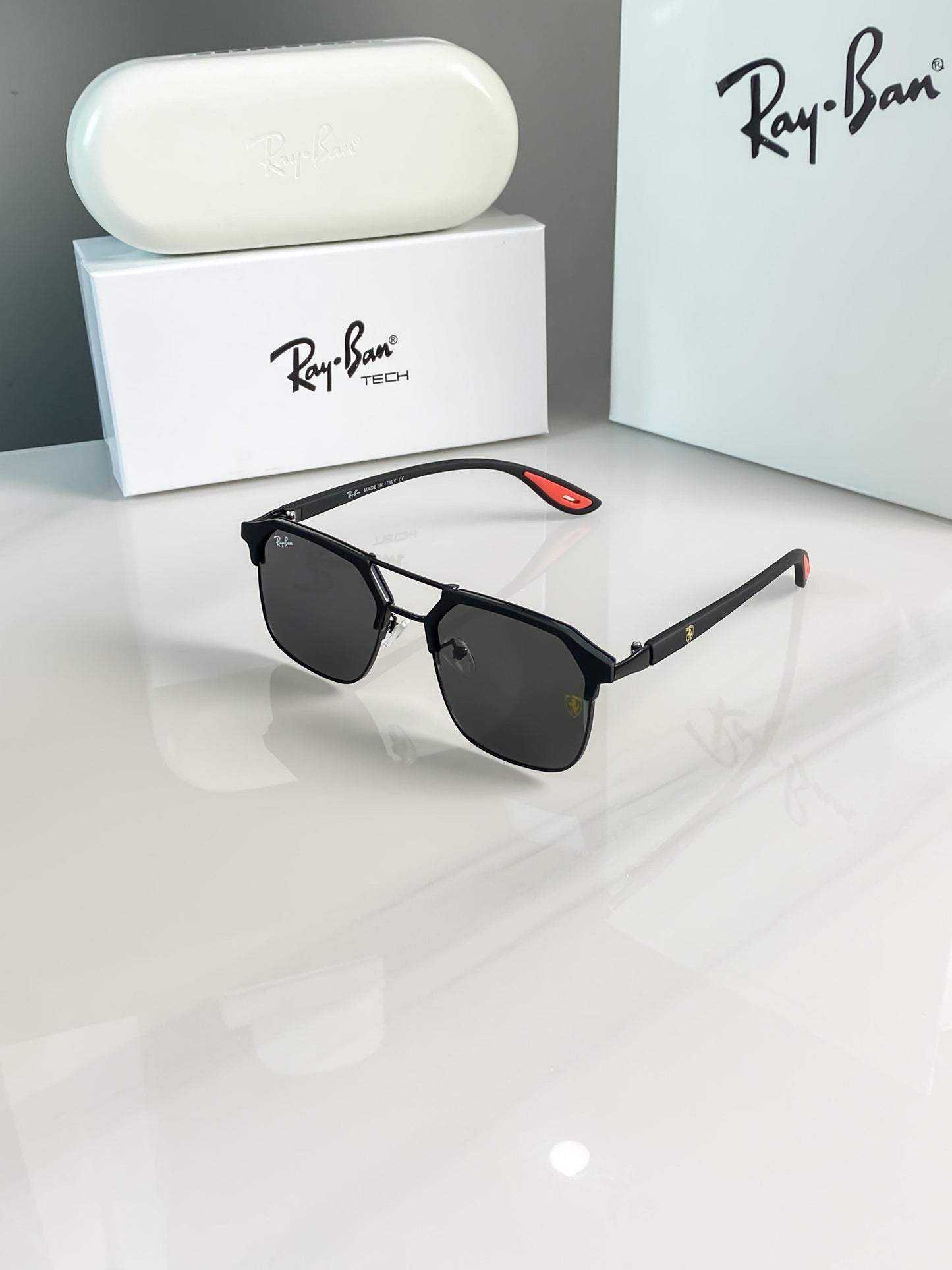 Formal Ray Ban Black Square Sunglasses