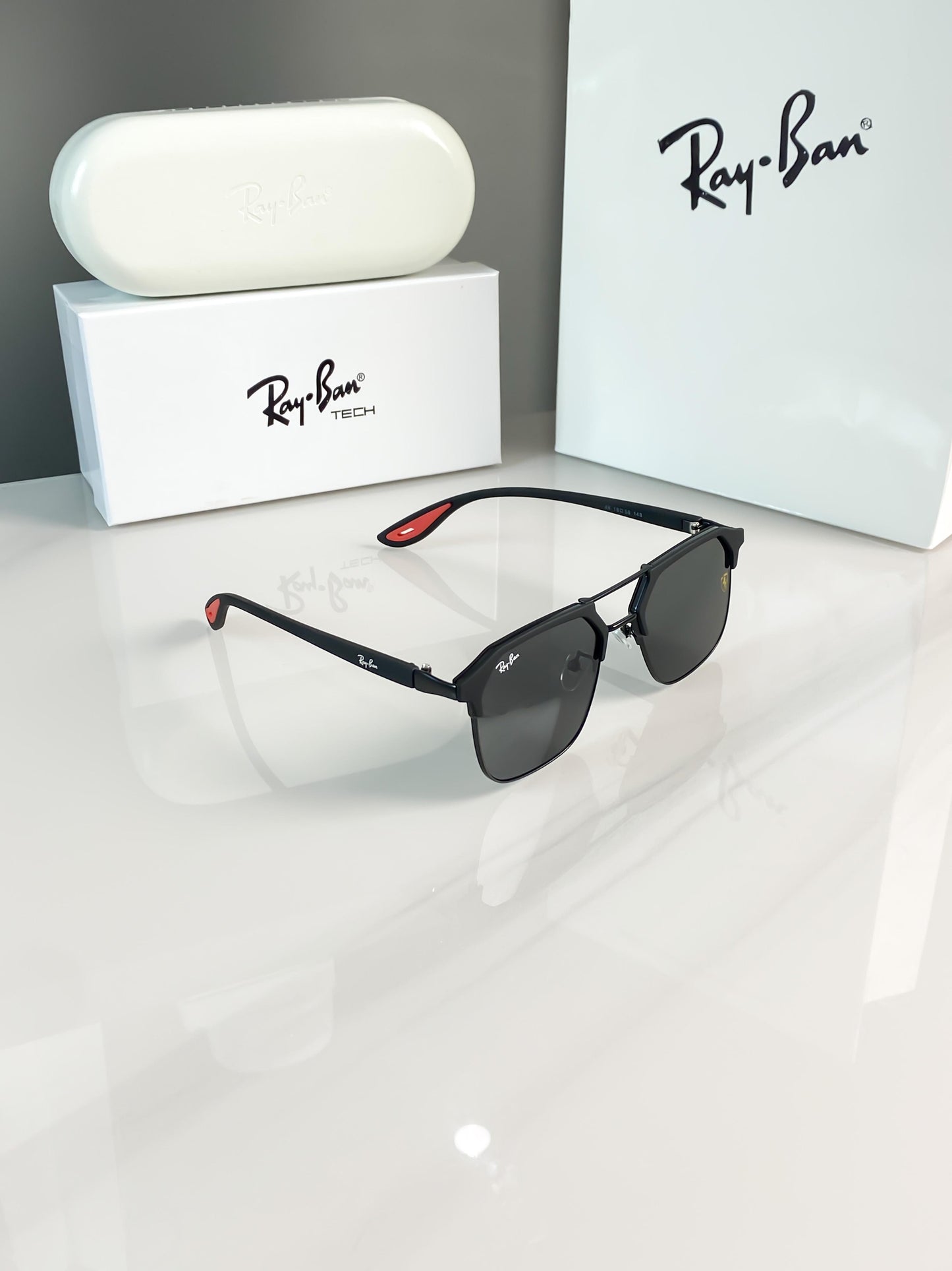 Formal Ray Ban Black Square Sunglasses