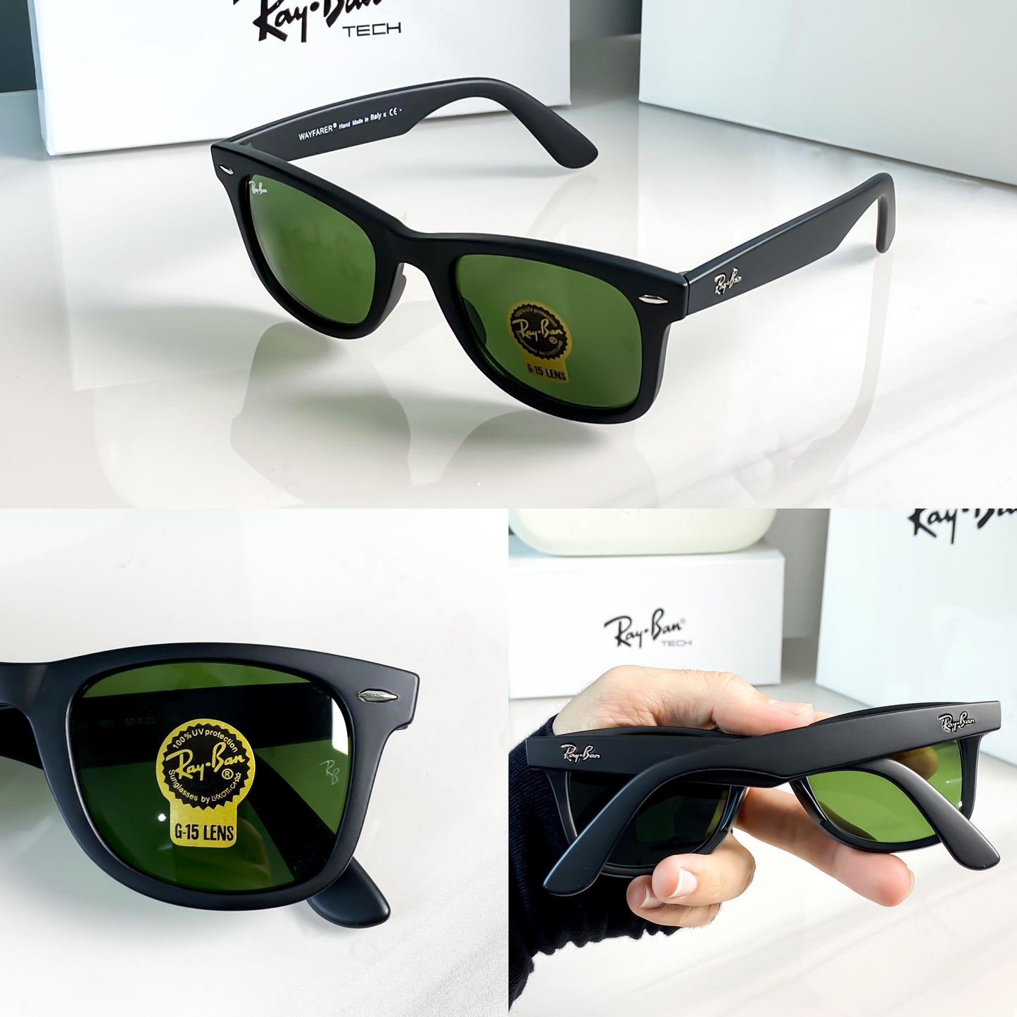 Wayfarer Ray Ban Green Sunglasses