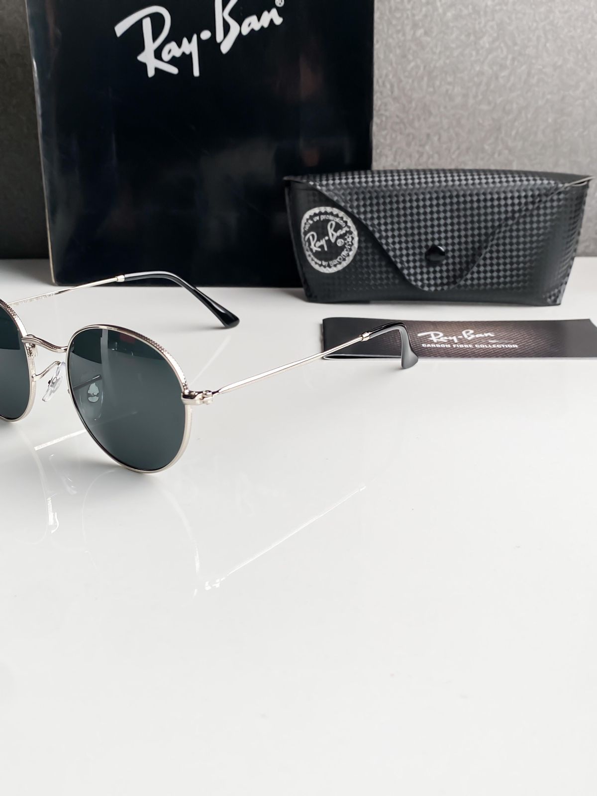 Fashion Ray Ban Black Round Sunglasses