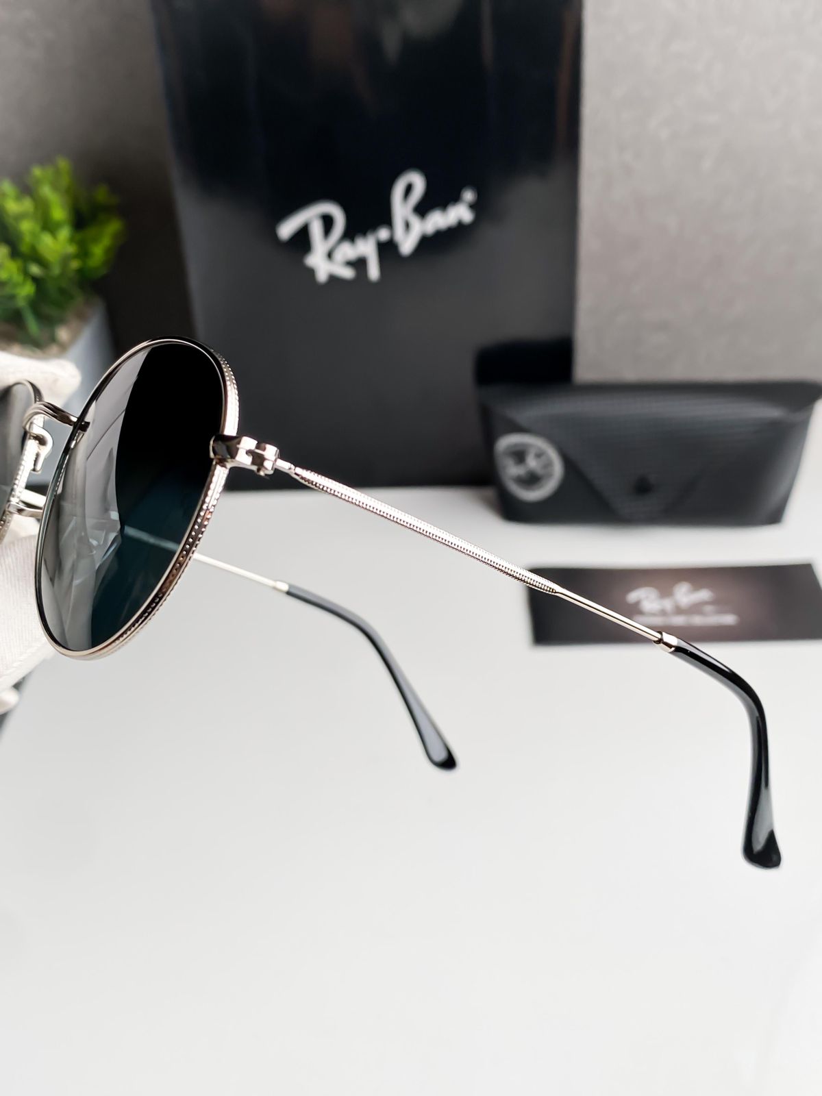 Fashion Ray Ban Black Round Sunglasses