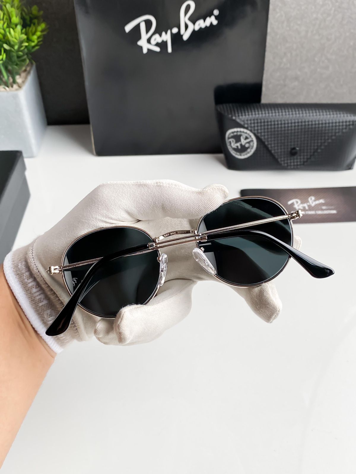 Fashion Ray Ban Black Round Sunglasses