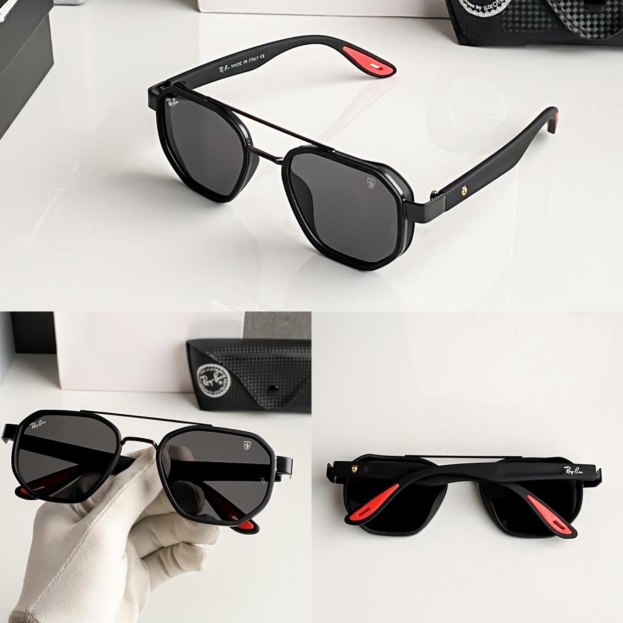 Branded Ray Ban Square Black Sunglasses