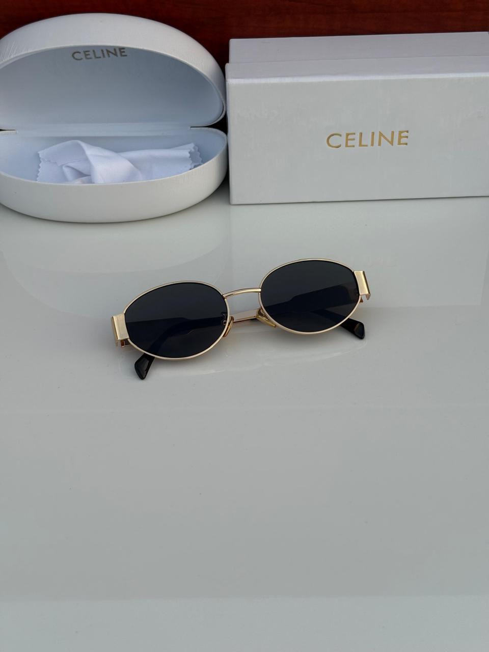 Celine Celebrities Black And Rose Gold Sunglass