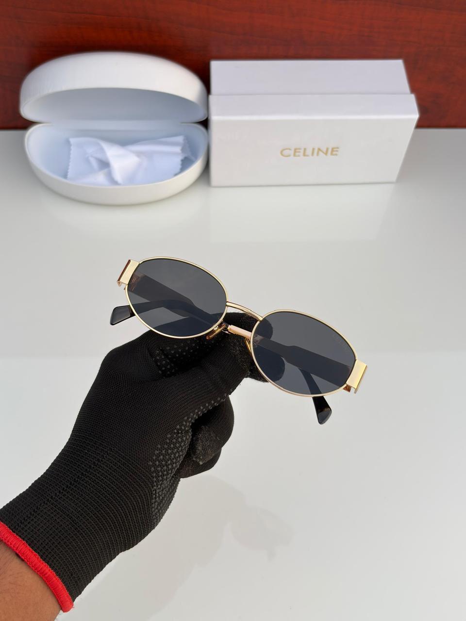 Celine Celebrities Black And Rose Gold Sunglass