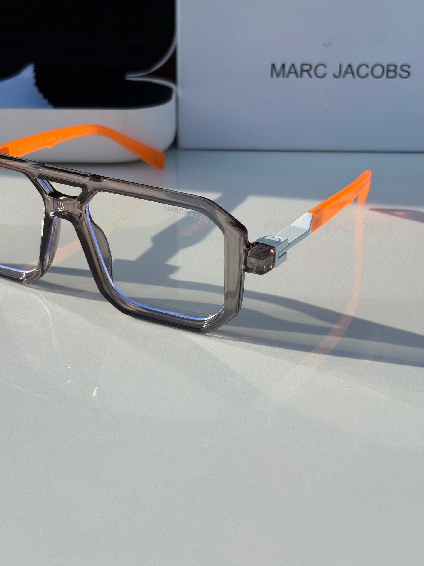 Marc Jacobs Transparent And Orange Frame Sunglasses