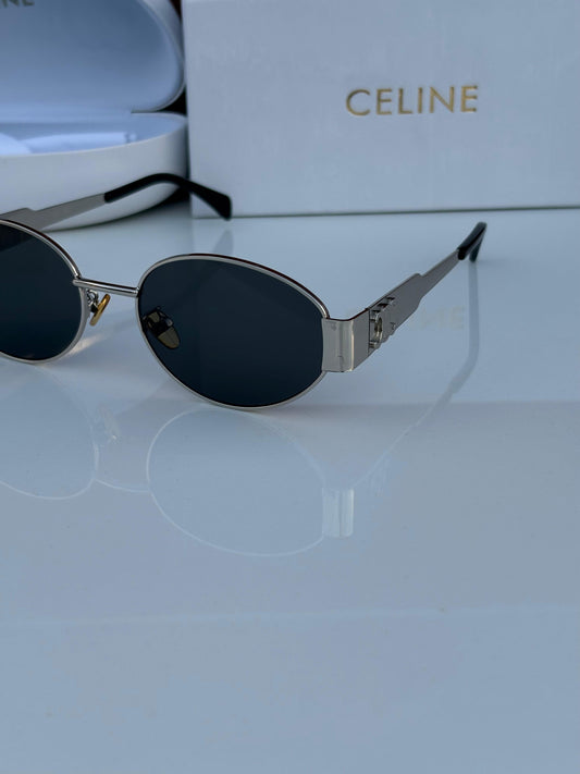 Celine Celebrities Black And SIlver Sunglass