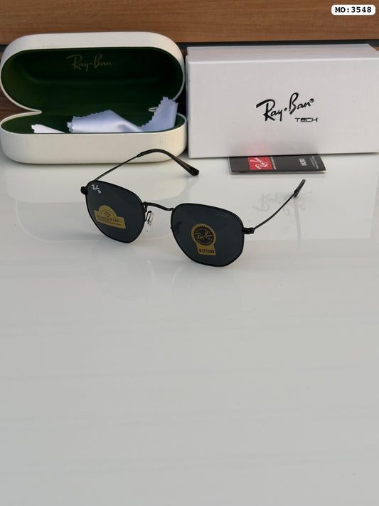 Fancy Ray Ban Round Shape And Black Frame Sunglasses