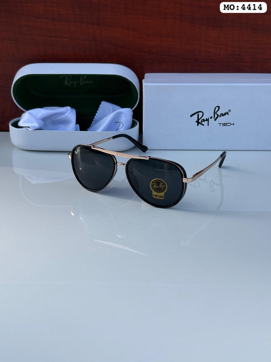 Classic look Ray Ban Black And Rose Gold Sunglasses