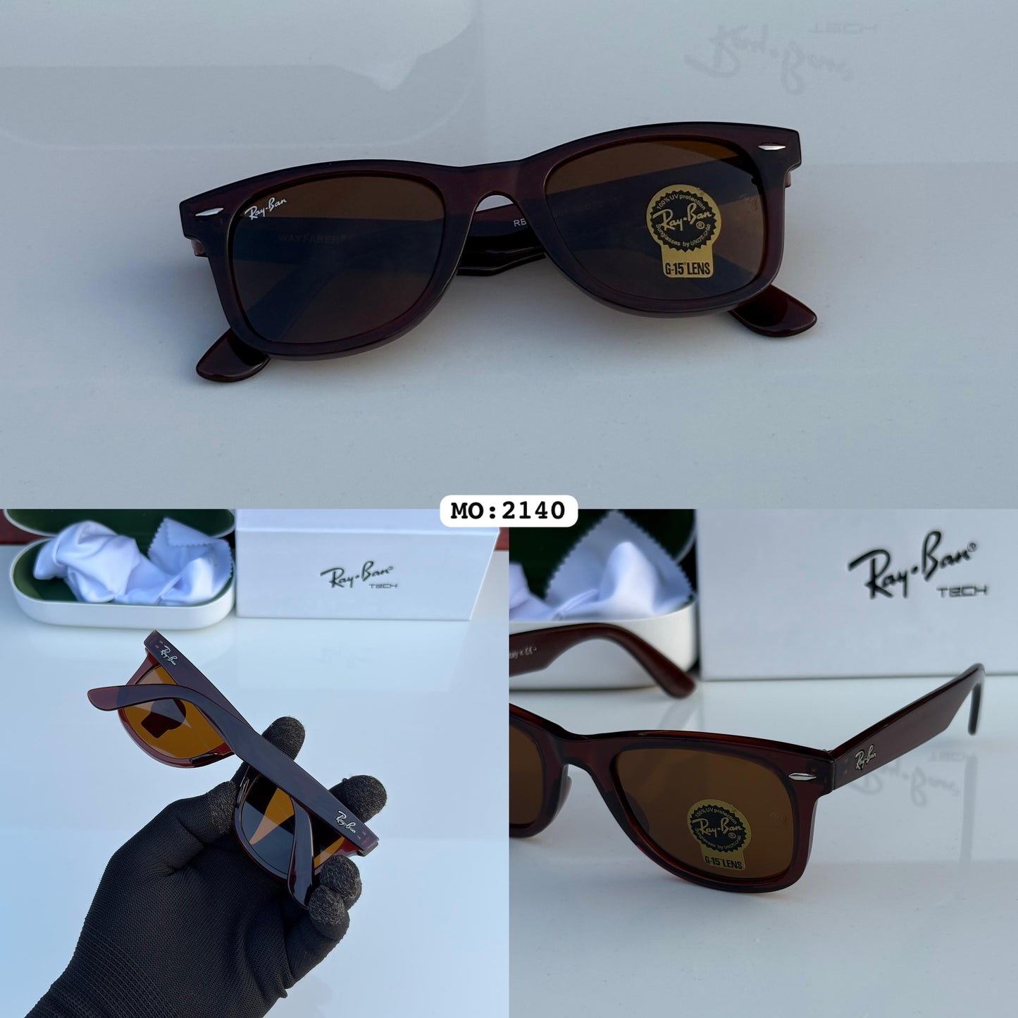 Vacation Ray B-an Full Brown Square Shape Sunglasses