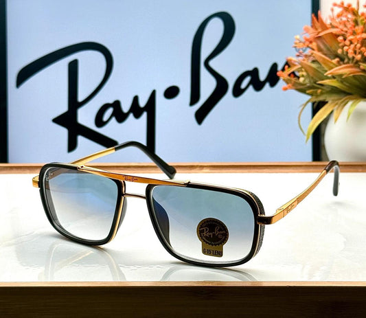 Classy Ray-Ban Sky Blue Lens Square Sunglasses