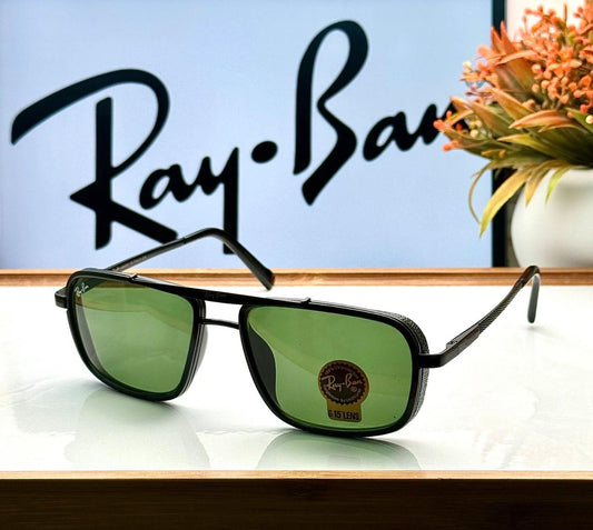 Prestige Ray-Ban Green Lens Square Sunglasses