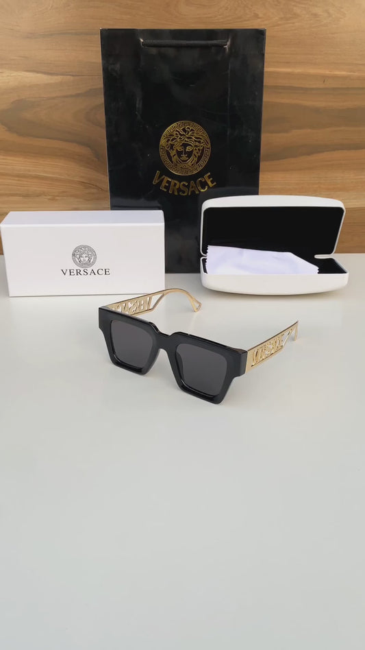 Premium Versace Black Square Sunglass